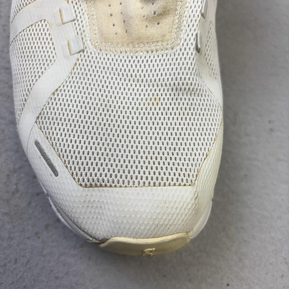 On Cloud Shoes Mens Size 14 White Cushioned Mesh Running Sneakers CloudTec